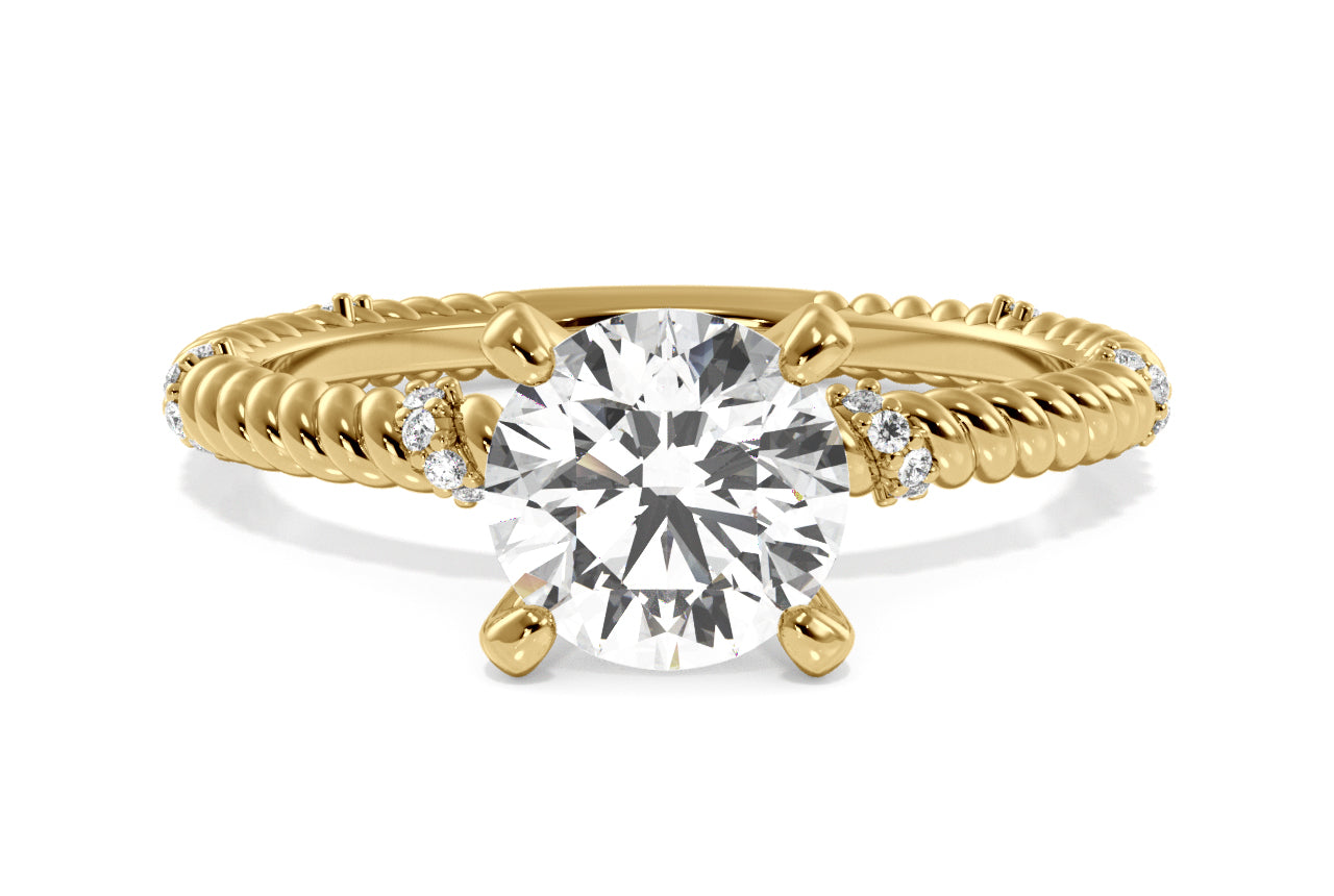 Chloe Princess Cut Lab Grown Diamond 18Kt Yellow Gold Engagement Ring