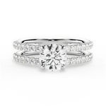 Christie Round Cut Lab Grown Diamond 18Kt White Gold Engagement Ring