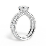 Christie Round Cut Lab Grown Diamond 18Kt White Gold Engagement Ring - View 2