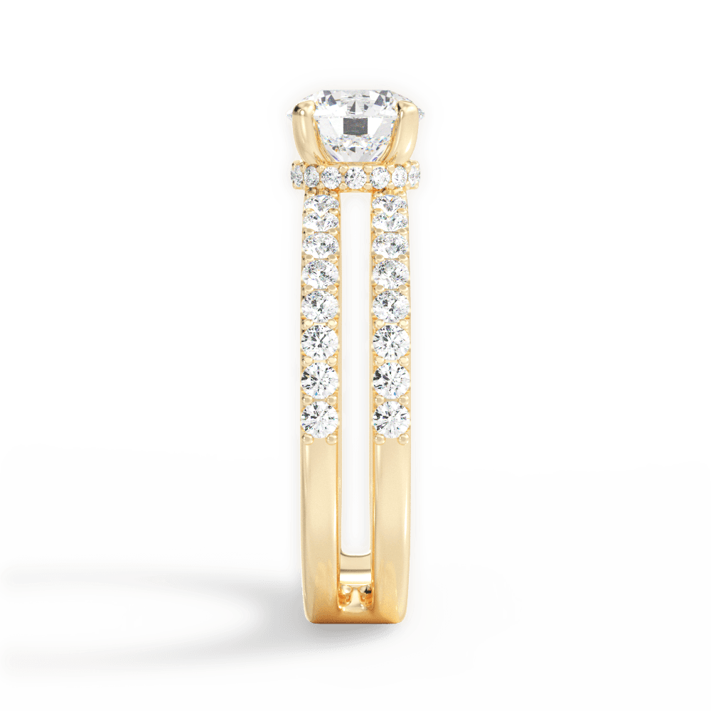 Christie Round Cut Lab Grown Diamond 18Kt Yellow Gold Engagement Ring - View 2