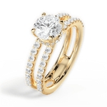 Christie Round Cut Lab Grown Diamond 18Kt Yellow Gold Engagement Ring - View 4