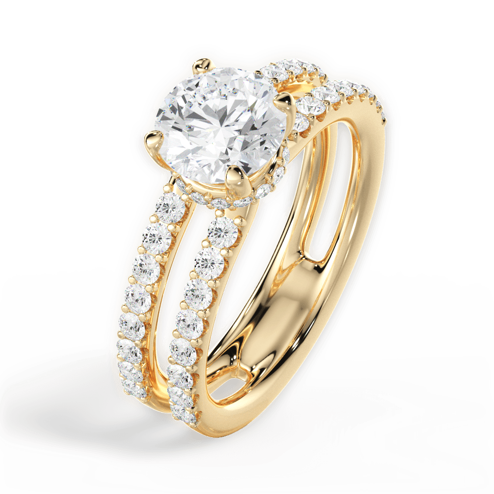Christie Round Cut Lab Grown Diamond 18Kt Yellow Gold Engagement Ring - View 4