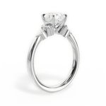 Cynthia Oval Cut Lab Grown Diamond 14Kt White Gold Engagement Ring - View 2