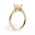 Cynthia Oval Cut Lab Grown Diamond 18Kt Yellow Gold Engagement Ring - View 3