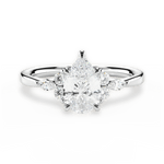 Cynthia Pear Cut Lab Grown Diamond Platinum Engagement Ring