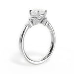Cynthia Pear Cut Lab Grown Diamond Platinum Engagement Ring - View 3