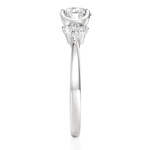 Cynthia Round Cut Lab Grown Diamond Platinum Engagement Ring - View 3