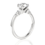 Cynthia Round Cut Lab Grown Diamond Platinum Engagement Ring - View 2