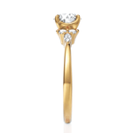 Cynthia Round Cut Lab Grown Diamond 18Kt Yellow Gold Engagement Ring - View 2