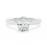 Angie Oval Cut Lab Grown Diamond 18Kt White Gold Engagement Ring