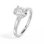 Angie Oval Cut Lab Grown Diamond 14Kt White Gold Engagement Ring - View 2