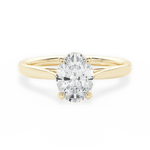 Angie Oval Cut Lab Grown Diamond 18Kt Yellow Gold Engagement Ring