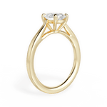 Angie Oval Cut Lab Grown Diamond 18Kt Yellow Gold Engagement Ring - View 2