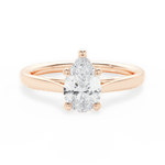 Angie Pear Cut Lab Grown Diamond 18Kt Rose Gold Engagement Ring