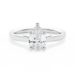 Angie Pear Cut Lab Grown Diamond Platinum Engagement Ring