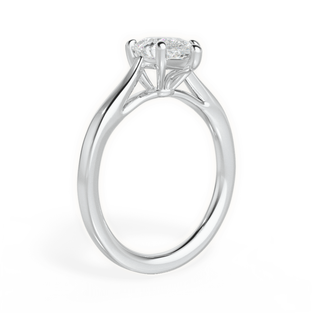 Angie Pear Cut Lab Grown Diamond 14Kt White Gold Engagement Ring - View 3