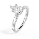Angie Pear Cut Lab Grown Diamond 14Kt White Gold Engagement Ring - View 2