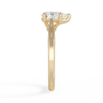 Angie Pear Cut Lab Grown Diamond 18Kt Yellow Gold Engagement Ring - View 4