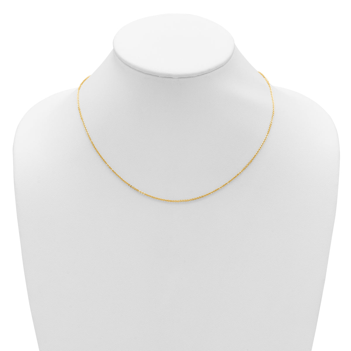 Leslie's Gold Flat Cable Adjustable Chain - 14k Yellow Gold / 18 in / 1.4 mm