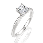 Beatrice Asscher Cut Lab Grown Diamond Platinum Engagement Ring - View 2