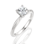 Beatrice Cushion Cut Lab Grown Diamond 18Kt White Gold Engagement Ring - View 2