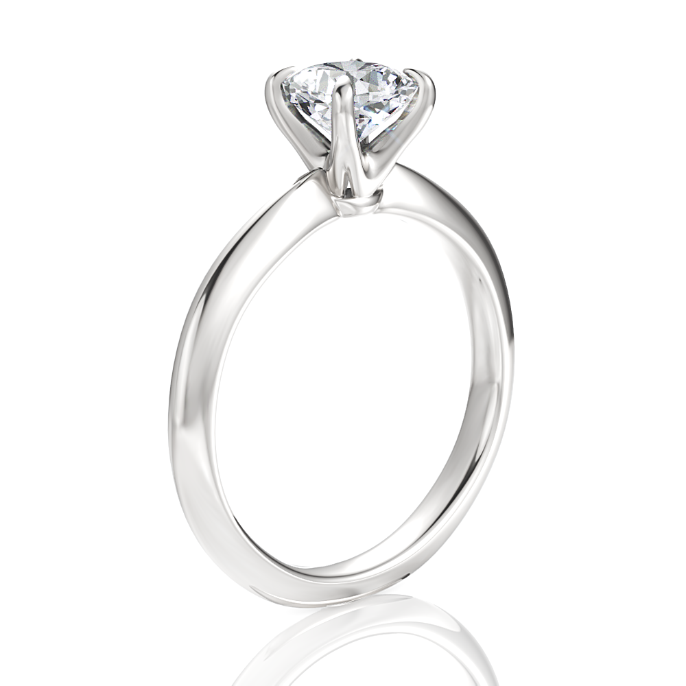 Beatrice Cushion Cut Lab Grown Diamond 14Kt White Gold Engagement Ring - View 3