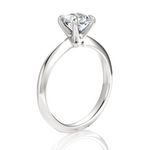 Beatrice Cushion Cut Lab Grown Diamond 18Kt White Gold Engagement Ring - View 3