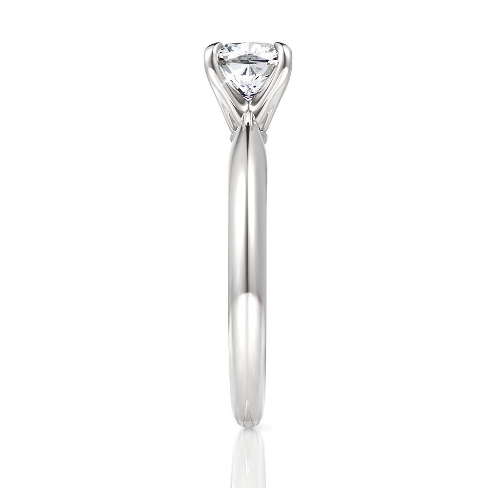 Beatrice Cushion Cut Lab Grown Diamond 18Kt White Gold Engagement Ring - View 4