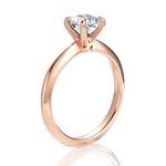 Beatrice Cushion Cut Lab Grown Diamond 18Kt Rose Gold Engagement Ring - View 3