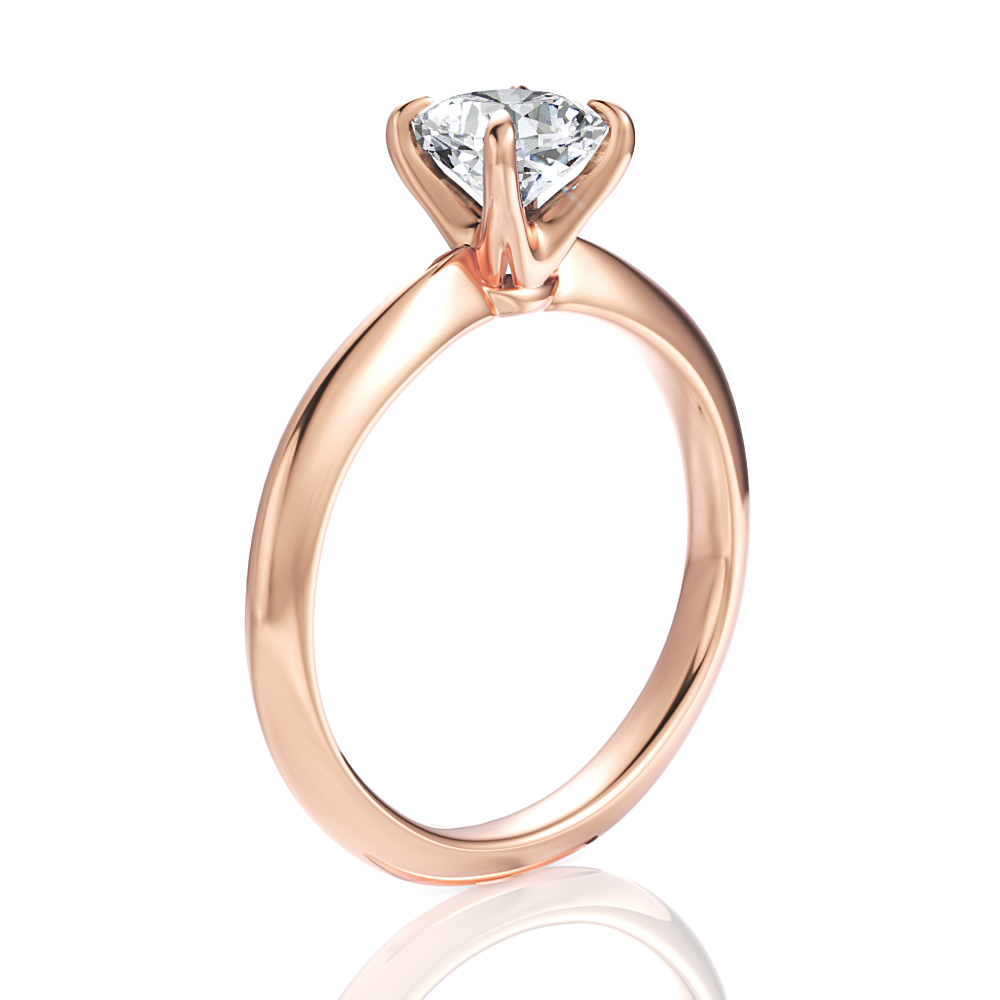 Beatrice Cushion Cut Lab Grown Diamond 18Kt Rose Gold Engagement Ring - View 3