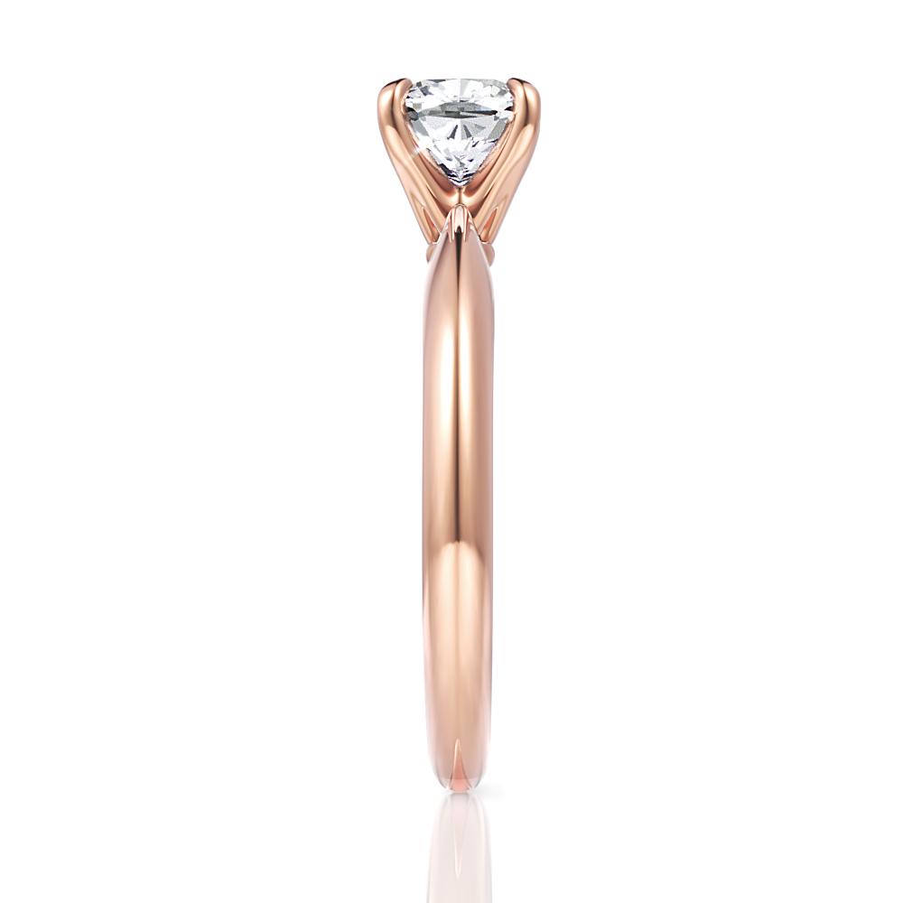 Beatrice Cushion Cut Lab Grown Diamond 18Kt Rose Gold Engagement Ring - View 4