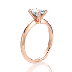 Beatrice Emerald Cut Lab Grown Diamond 18Kt Rose Gold Engagement Ring - View 3