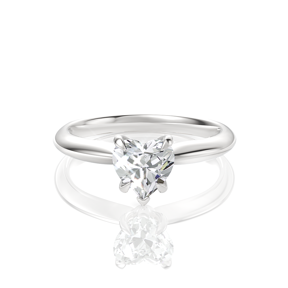 Beatrice Heart Cut Lab Grown Diamond 18Kt White Gold Engagement Ring