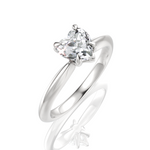 Beatrice Heart Cut Lab Grown Diamond Platinum Engagement Ring - View 2