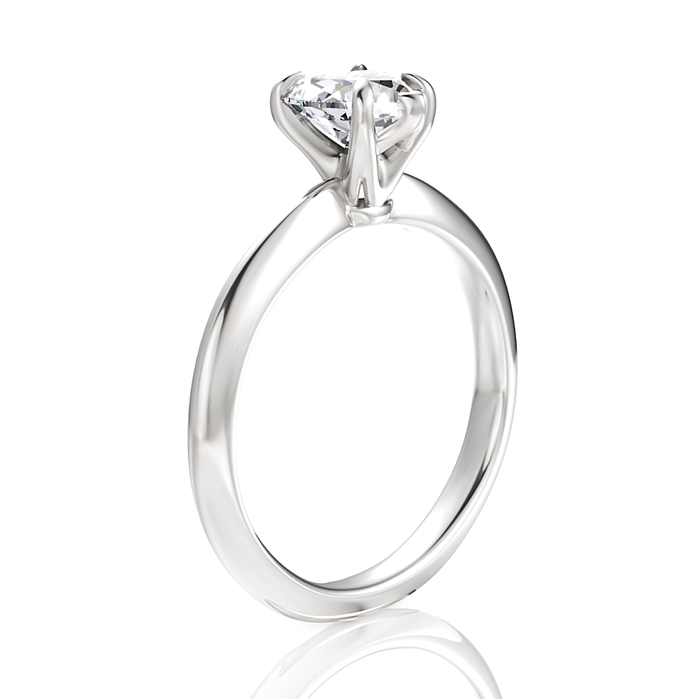 Beatrice Heart Cut Lab Grown Diamond 18Kt White Gold Engagement Ring - View 3