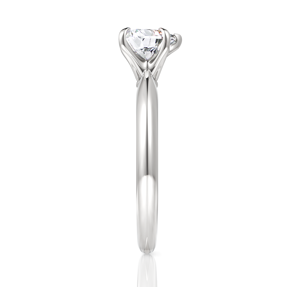 Beatrice Heart Cut Lab Grown Diamond Platinum Engagement Ring - View 4