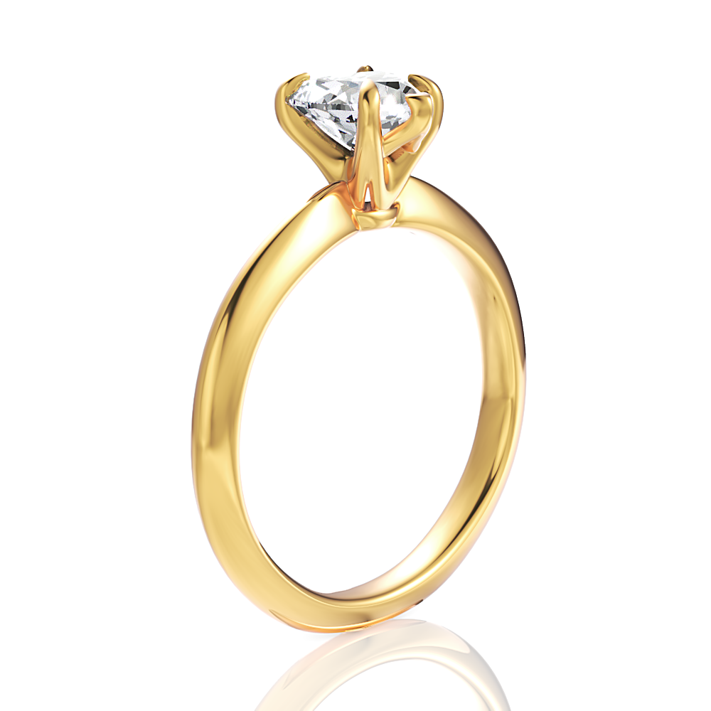 Beatrice Heart Cut Lab Grown Diamond 18Kt Yellow Gold Engagement Ring - View 3