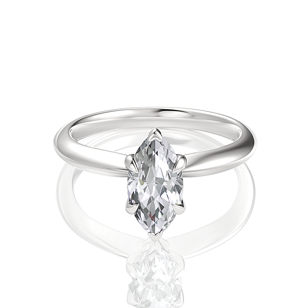 Beatrice Marquise Cut Lab Grown Diamond 14Kt White Gold Engagement Ring