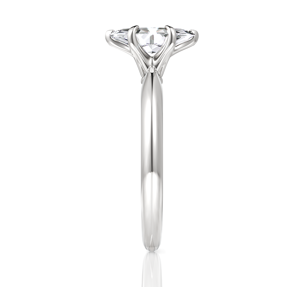 Beatrice Marquise Cut Lab Grown Diamond 18Kt White Gold Engagement Ring - View 4