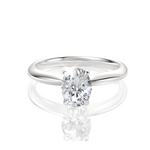 Beatrice Oval Cut Lab Grown Diamond 14Kt White Gold Engagement Ring