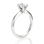 Beatrice Oval Cut Lab Grown Diamond 14Kt White Gold Engagement Ring - View 3