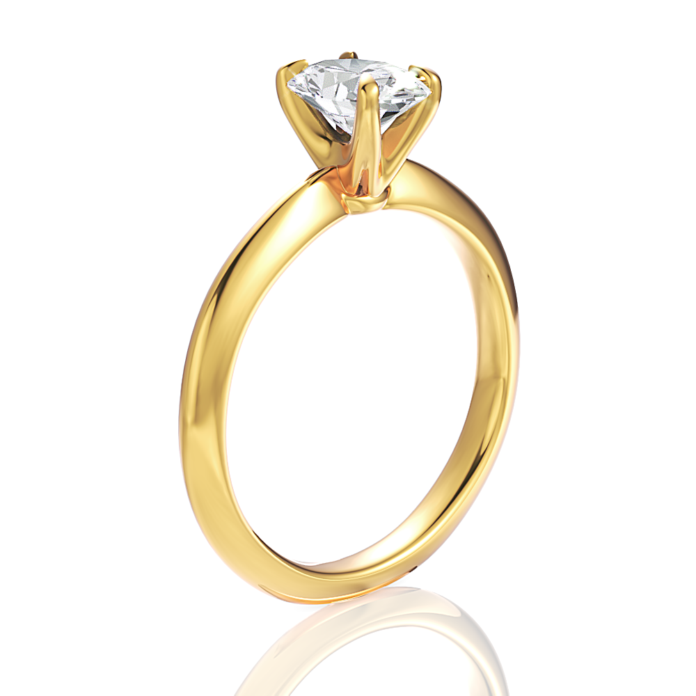 Beatrice Oval Cut Lab Grown Diamond 18Kt Yellow Gold Engagement Ring - View 3