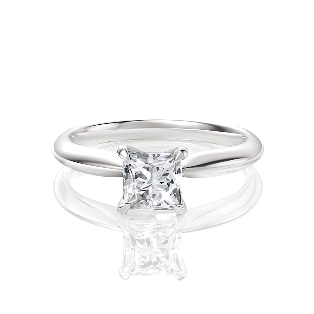 Beatrice Princess Cut Lab Grown Diamond Platinum Engagement Ring