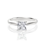 Beatrice Princess Cut Lab Grown Diamond 14Kt White Gold Engagement Ring
