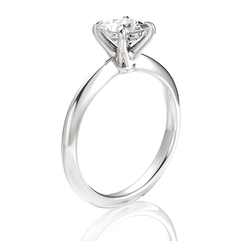 Beatrice Princess Cut Lab Grown Diamond Platinum Engagement Ring - View 3