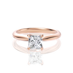 Beatrice Princess Cut Lab Grown Diamond 18Kt Rose Gold Engagement Ring
