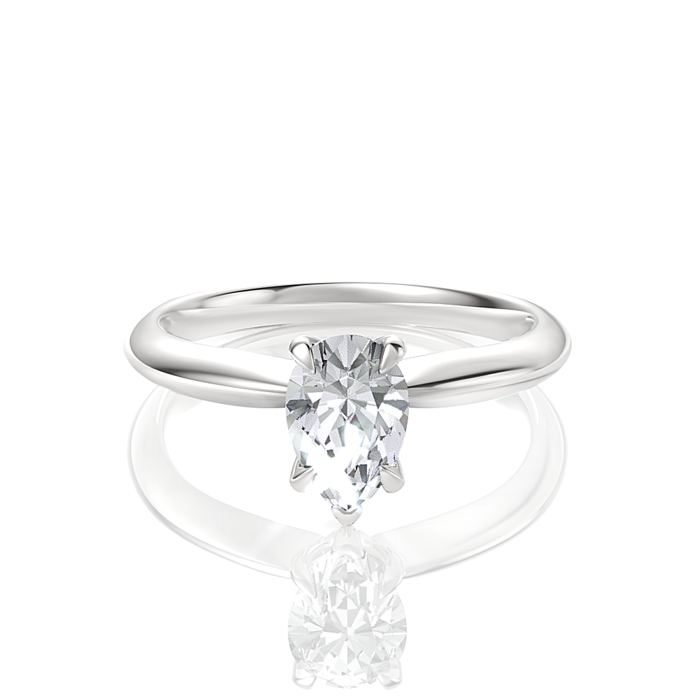 Beatrice Pear Cut Lab Grown Diamond Platinum Engagement Ring