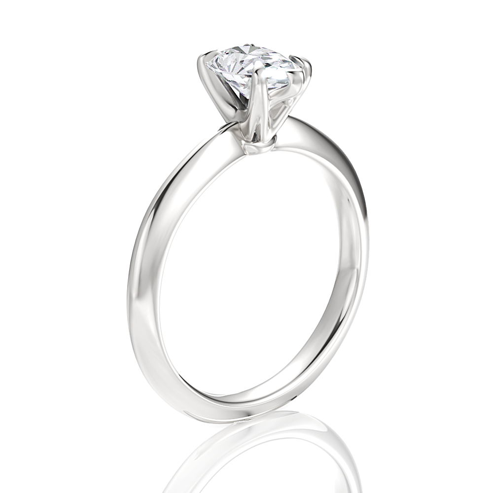 Beatrice Pear Cut Lab Grown Diamond 14Kt White Gold Engagement Ring - View 3