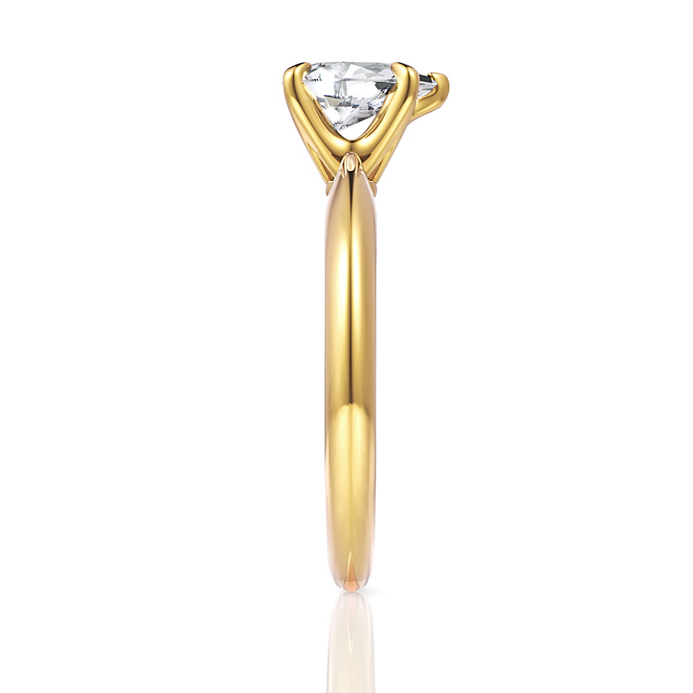 Beatrice Pear Cut Lab Grown Diamond 18Kt Yellow Gold Engagement Ring - View 4