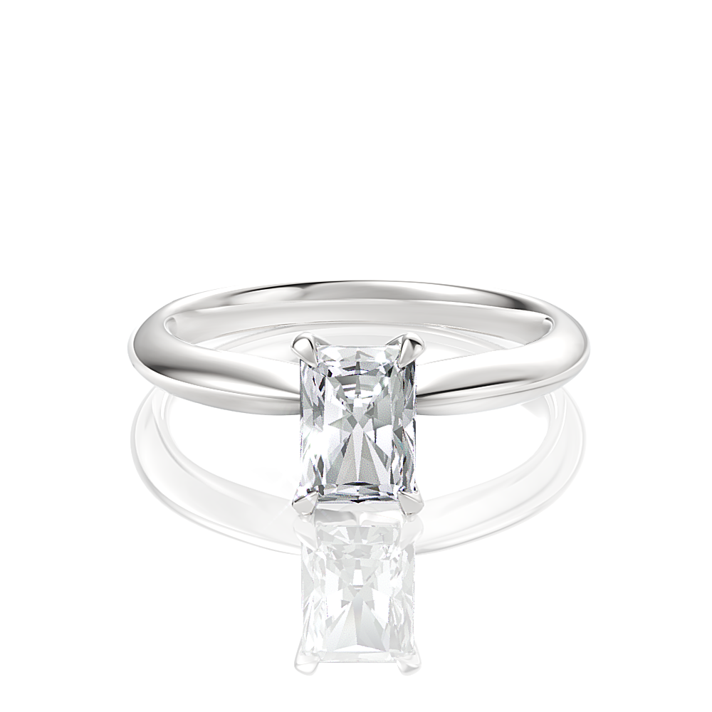 Beatrice Radiant Cut Lab Grown Diamond Platinum Engagement Ring
